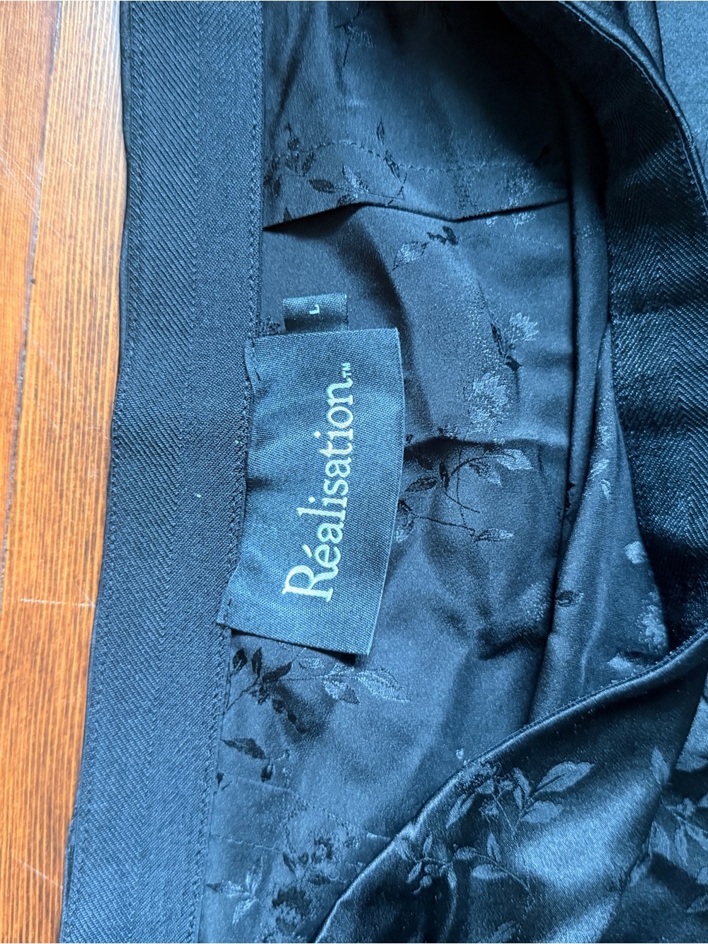 Realisation Par Black Silk Floral Mini Slip Skirt - Picture 3 of 3